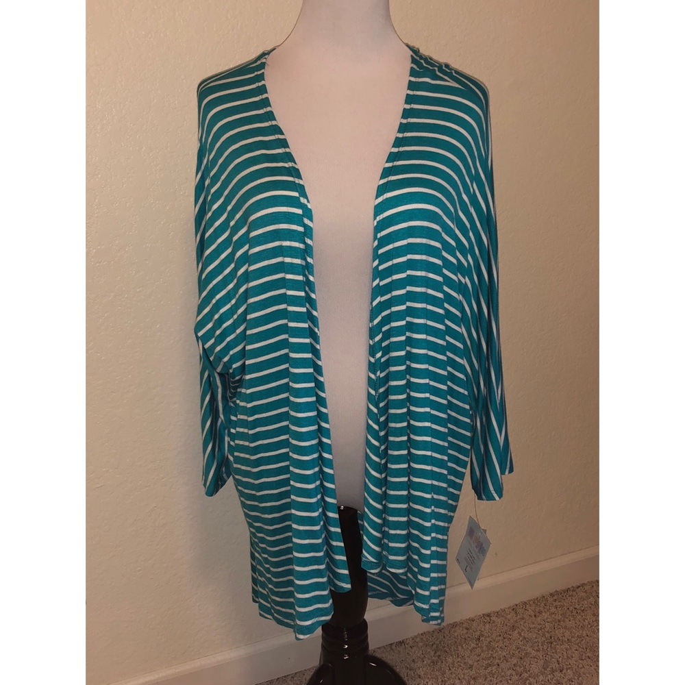 Lularoe Striped Lindsay Kimono
